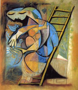 Pablo Picasso : woman with pigeons